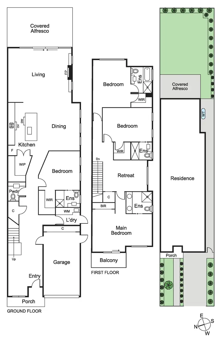 Floorplan of Homely townhouse listing, 14A Mervin Street, Bentleigh East VIC 3165