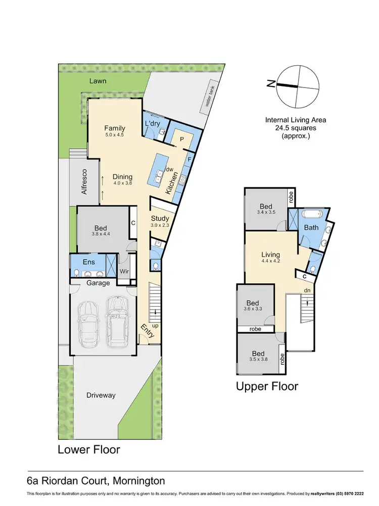Floorplan of Homely townhouse listing, 6A Riordan Court, Mornington VIC 3931