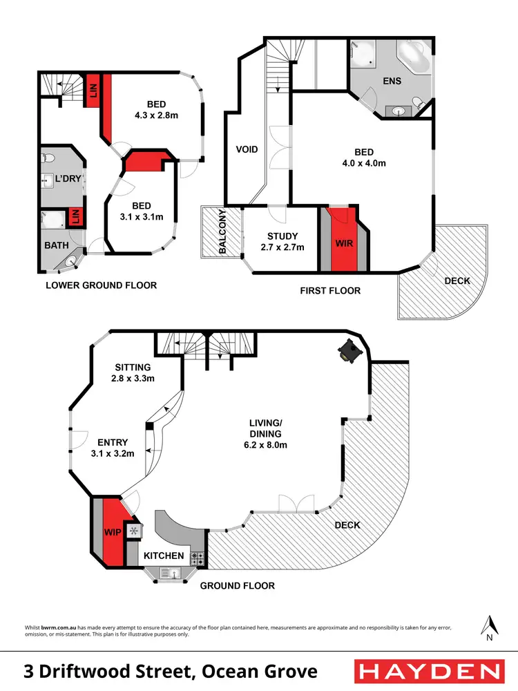 Floorplan of Homely house listing, 3 Driftwood Street, Ocean Grove VIC 3226