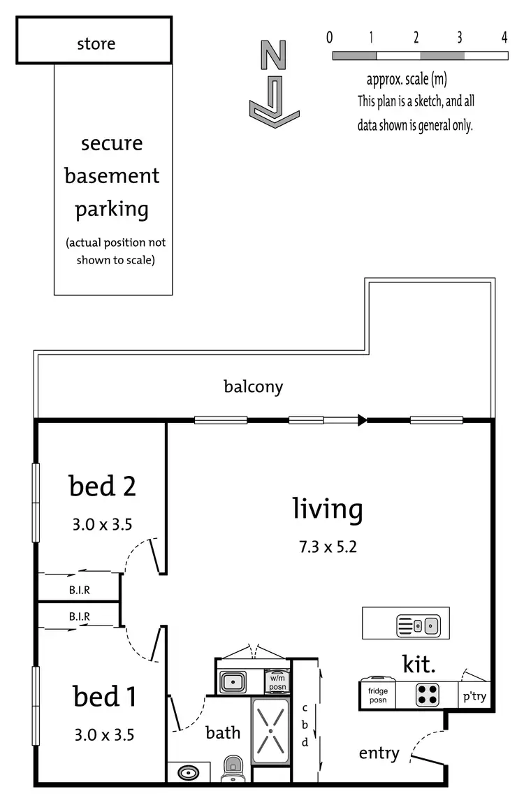 Floorplan of Homely apartment listing, 205/11-13 Bourke Street, Ringwood VIC 3134