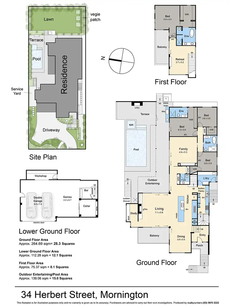 Floorplan of Homely house listing, 34 Herbert Street, Mornington VIC 3931