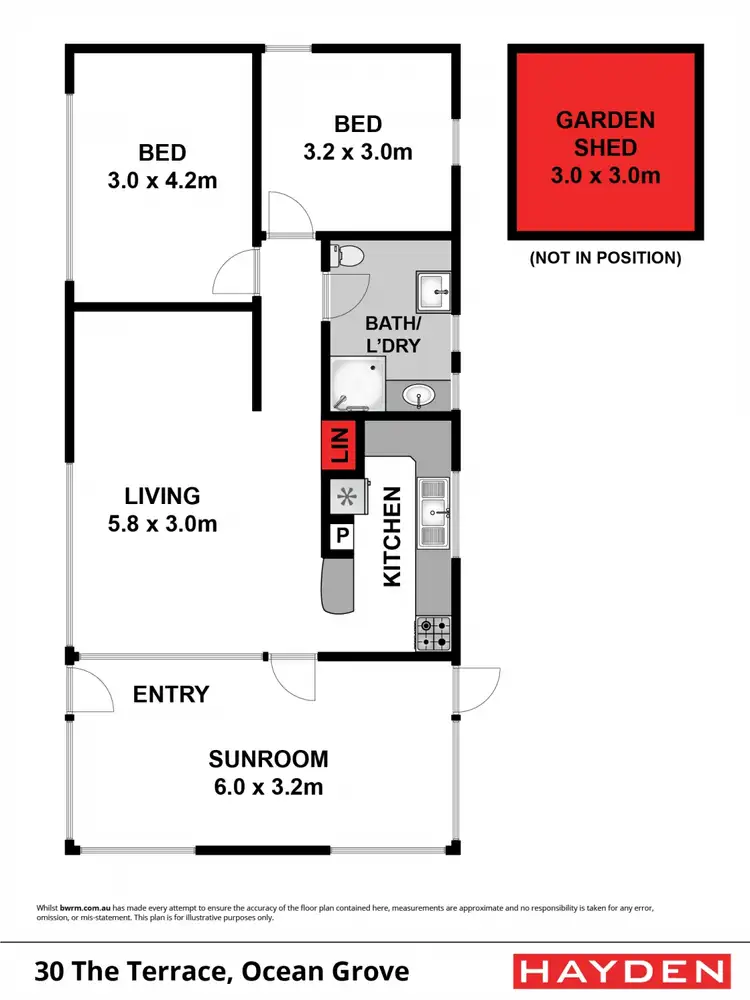 Floorplan of Homely house listing, 30 The Terrace, Ocean Grove VIC 3226