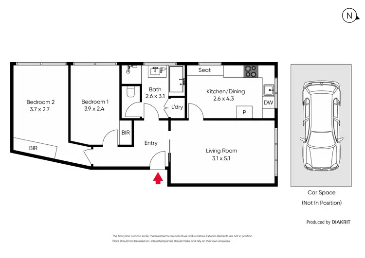 Floorplan of Homely apartment listing, 2/24 Park Street, St Kilda West VIC 3182