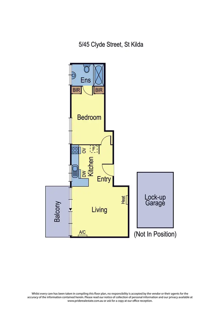 Floorplan of Homely apartment listing, 5/45 Clyde Street, St Kilda VIC 3182