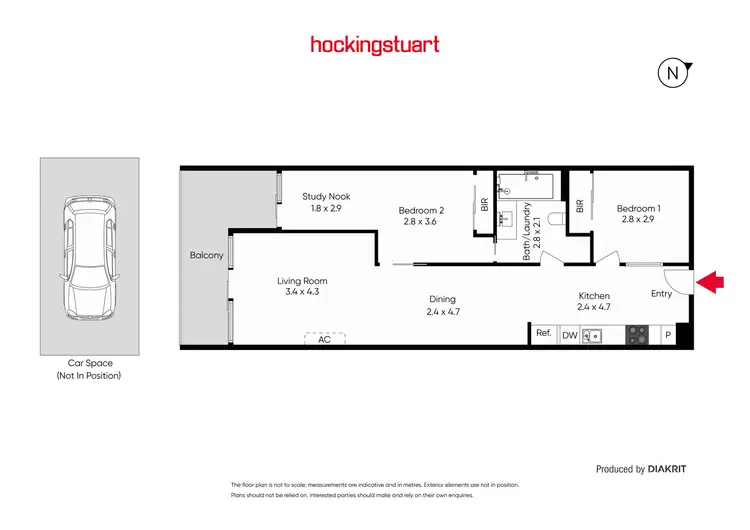 Floorplan of Homely apartment listing, 117/99 Nott Street, Port Melbourne VIC 3207