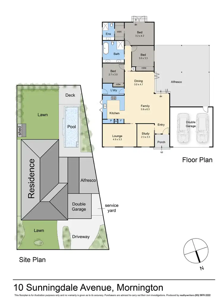 Floorplan of Homely house listing, 10 Sunningdale Avenue, Mornington VIC 3931