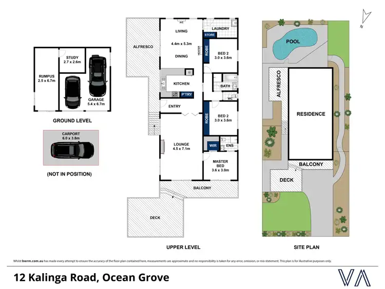 Floorplan of Homely house listing, 12 Kalinga Road, Ocean Grove VIC 3226