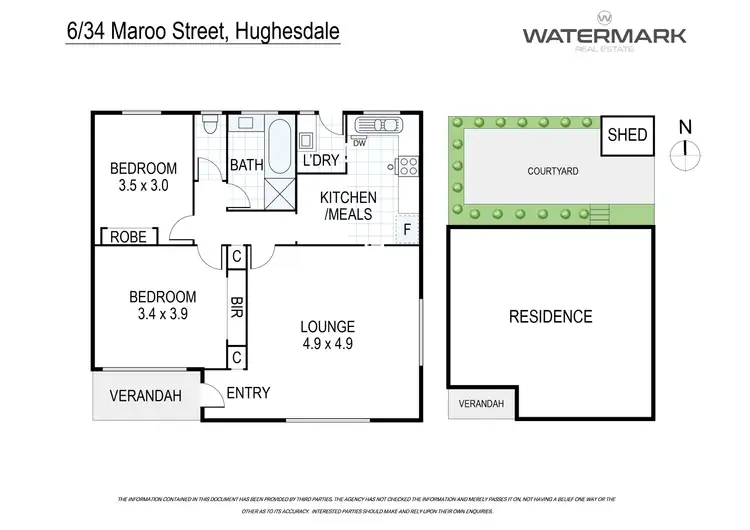 Floorplan of Homely unit listing, 6/34 Maroo Street, Hughesdale VIC 3166