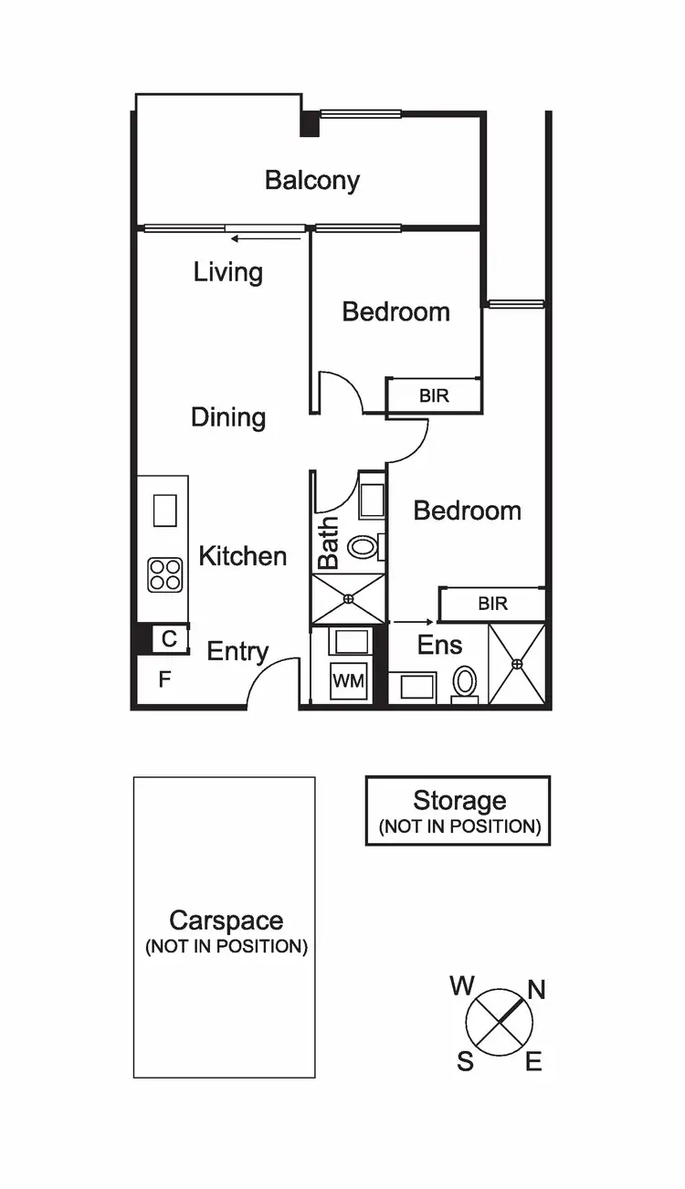 Floorplan of Homely unit listing, 107/2 Princes Street, St Kilda VIC 3182