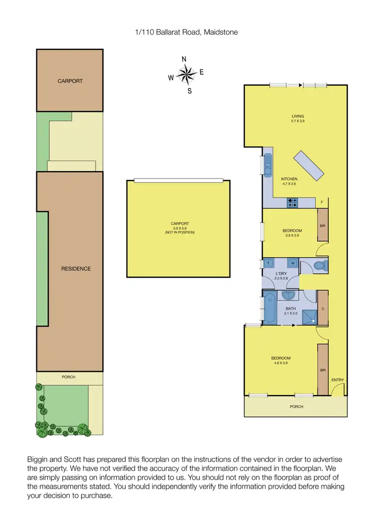 Floorplan of Homely house listing, 1/110 Ballarat Road, Maidstone VIC 3012