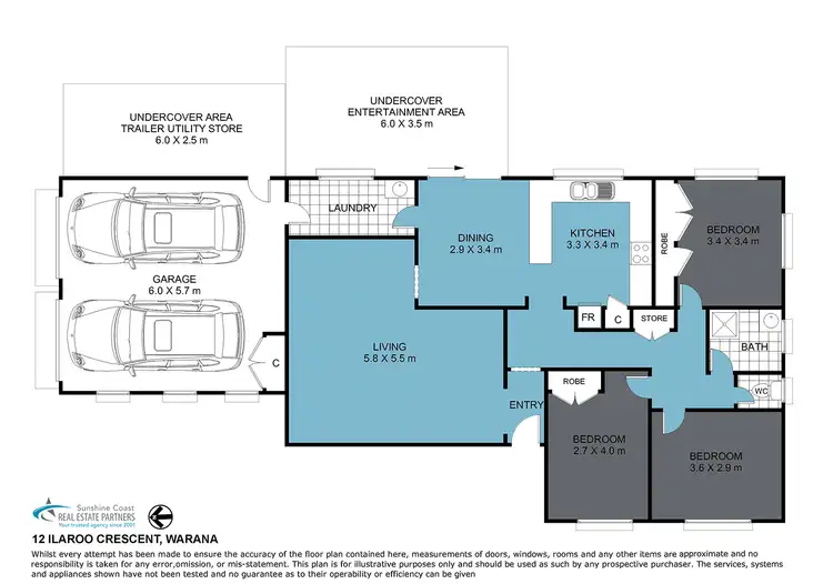 Floorplan of Homely house listing, 12 Ilaroo Crescent, Warana QLD 4575