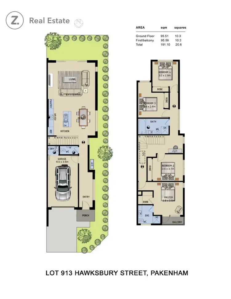 Floorplan of Homely townhouse listing, 20 Hawkesbury Street, Pakenham VIC 3810