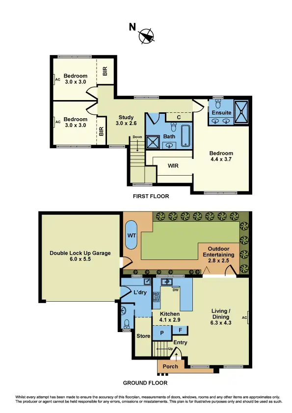 Floorplan of Homely townhouse listing, 2/65 Purnell Street, Altona VIC 3018