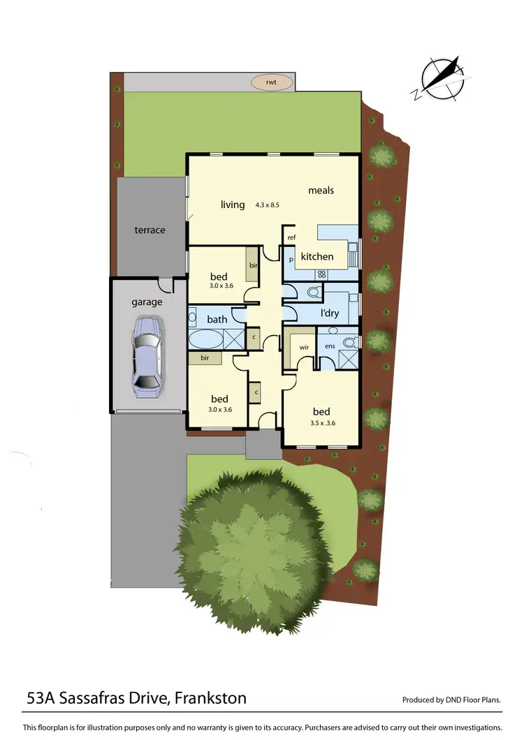 Floorplan of Homely house listing, 53a Sassafras Drive, Frankston VIC 3199