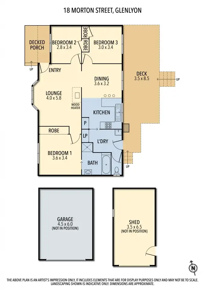 Floorplan of Homely house listing, 18 Morton Street, Glenlyon VIC 3461