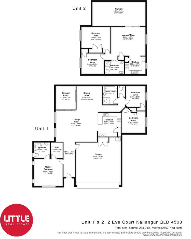 Floorplan of Homely semi-detached listing, 1&2/2 Eve Court, Kallangur QLD 4503