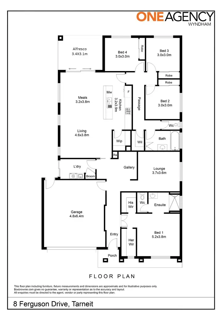 Floorplan of Homely house listing, 8 Ferguson Drive, Tarneit VIC 3029