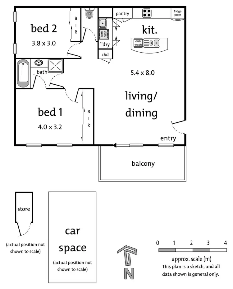 Floorplan of Homely apartment listing, 13/12-18 Bourke Street, Ringwood VIC 3134