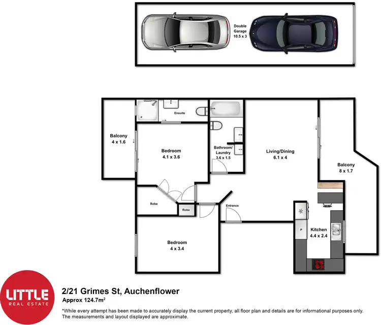 Floorplan of Homely apartment listing, 2/21 Grimes Street, Auchenflower QLD 4066