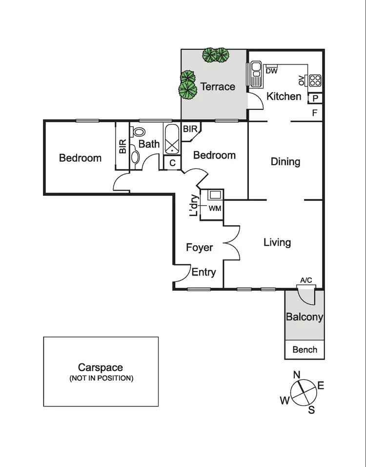 Floorplan of Homely apartment listing, 6/32 Hotham Street, St Kilda East VIC 3183