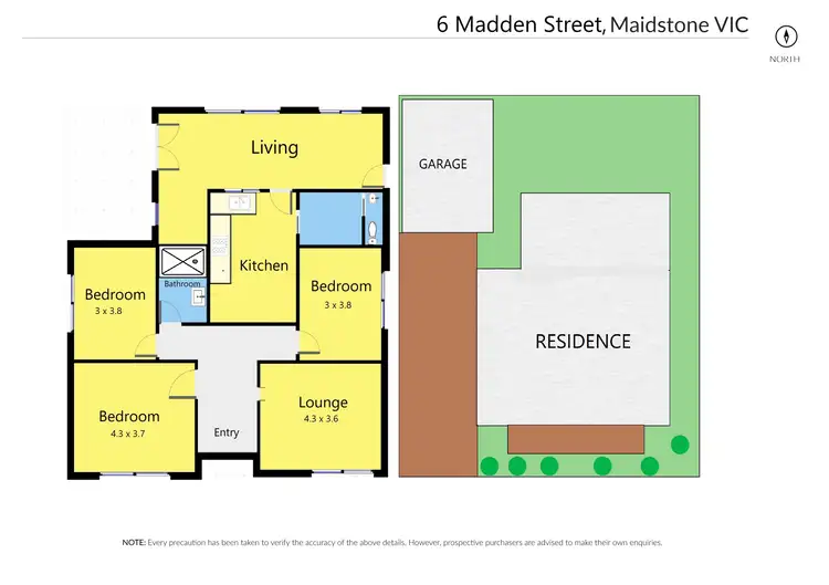 Floorplan of Homely house listing, 6 Madden Street, Maidstone VIC 3012