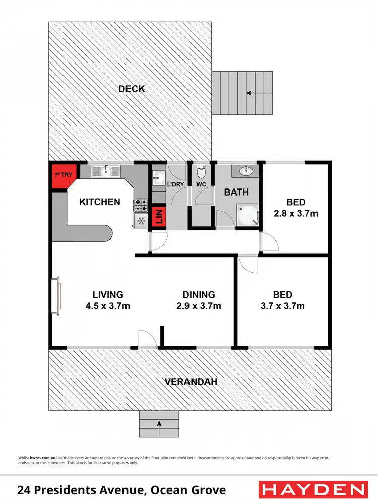 Floorplan of Homely house listing, 24 Presidents Avenue, Ocean Grove VIC 3226