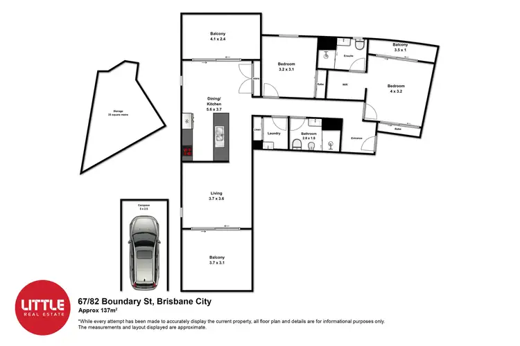 Floorplan of Homely apartment listing, 67/82 Boundary Street, Brisbane City QLD 4000