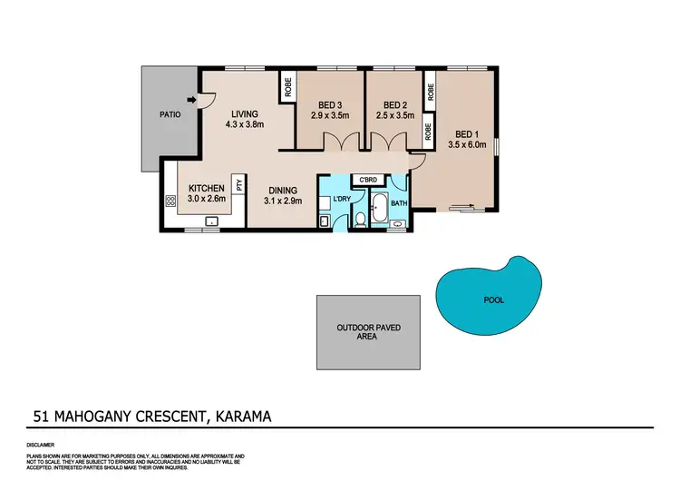 Floorplan of Homely house listing, 51 Mahogany Crescent, Karama NT 812