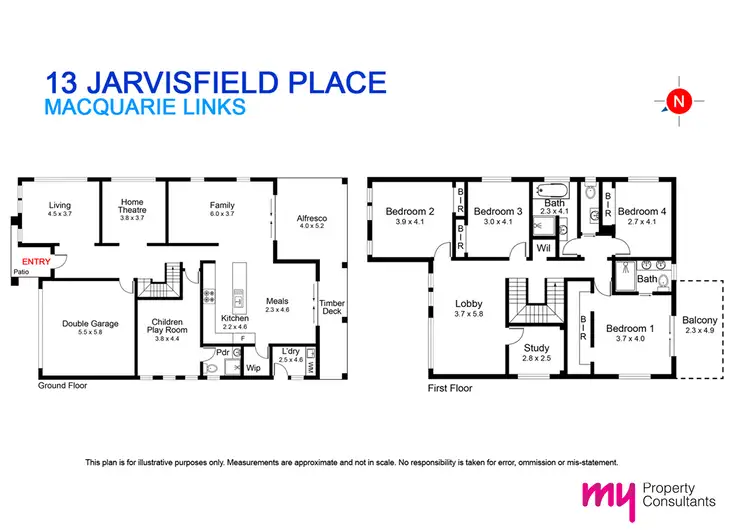 Floorplan of Homely house listing, 13 Jarvisfield Place, Macquarie Links NSW 2565