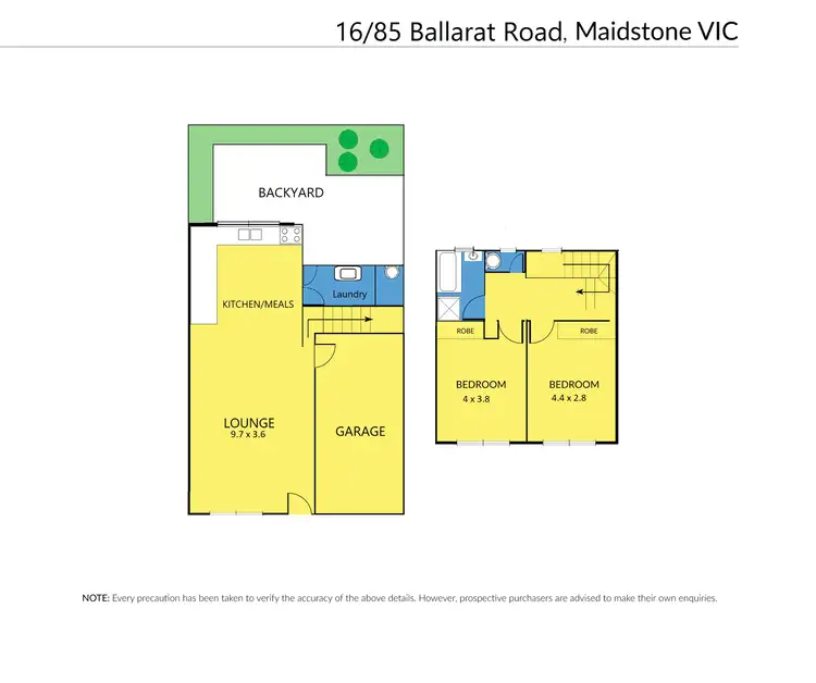 Floorplan of Homely townhouse listing, 16/85 Ballarat Road, Maidstone VIC 3012