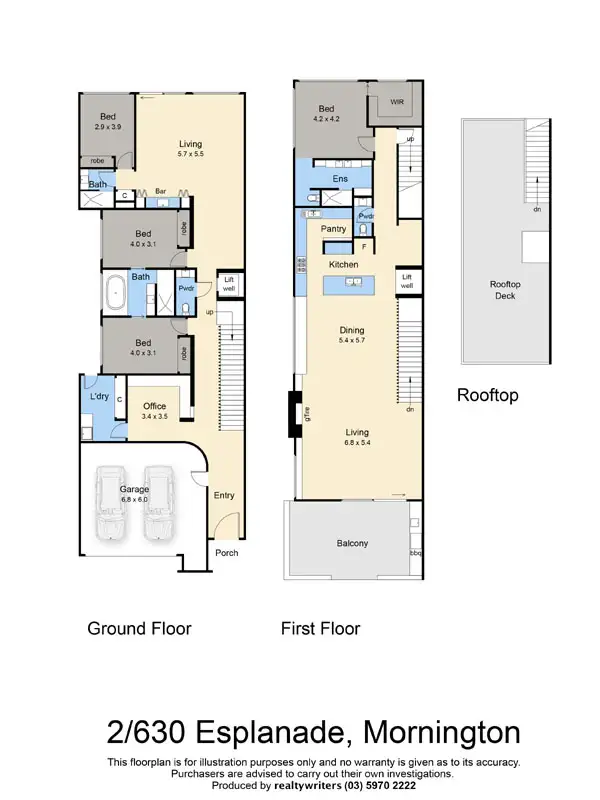 Floorplan of Homely house listing, 630A Esplanade, Mornington VIC 3931