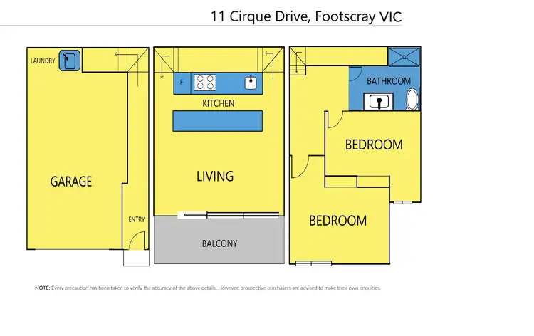 Floorplan of Homely townhouse listing, 11 Cirque Drive, Footscray VIC 3011
