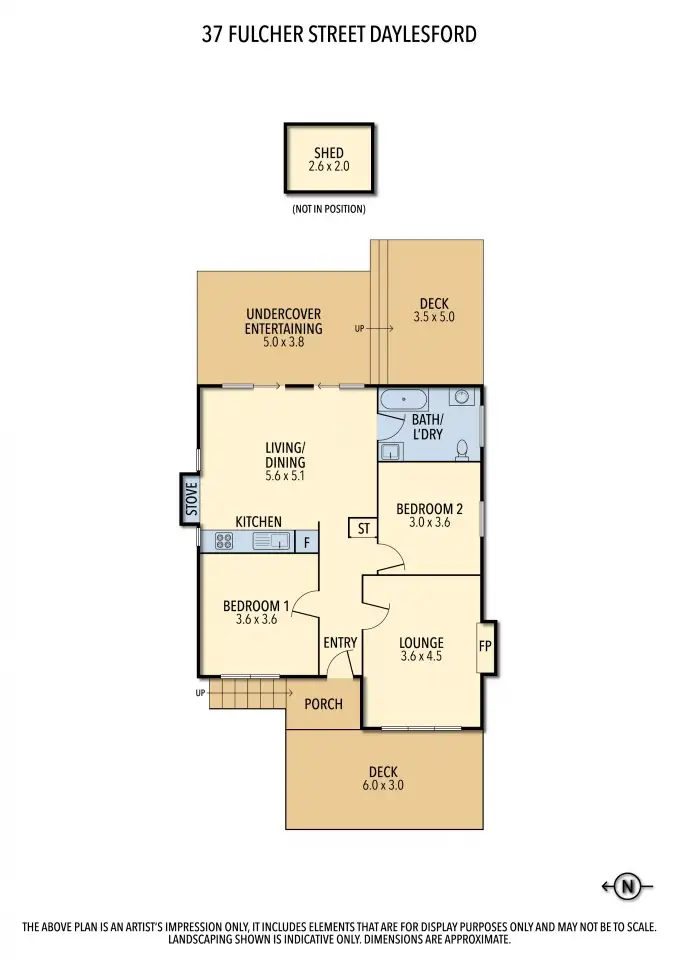 Floorplan of Homely house listing, 37 Fulcher Street, Daylesford VIC 3460