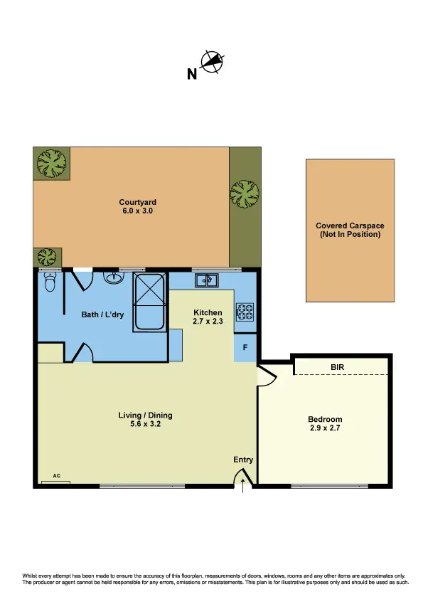 Floorplan of Homely unit listing, 5/81 Kernot Street, South Kingsville VIC 3015