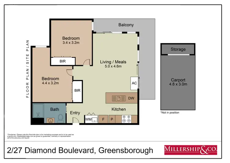 Floorplan of Homely house listing, 2/27 Diamond Boulevard, Greensborough VIC 3088