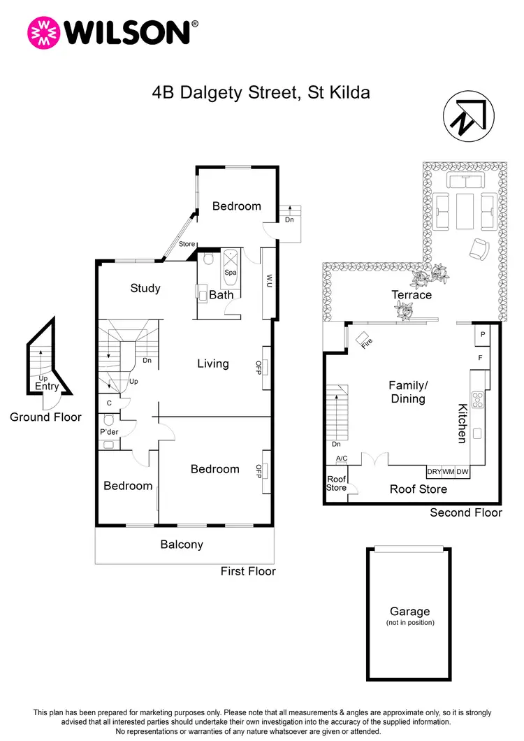Floorplan of Homely townhouse listing, 4B Dalgety Street, St Kilda VIC 3182