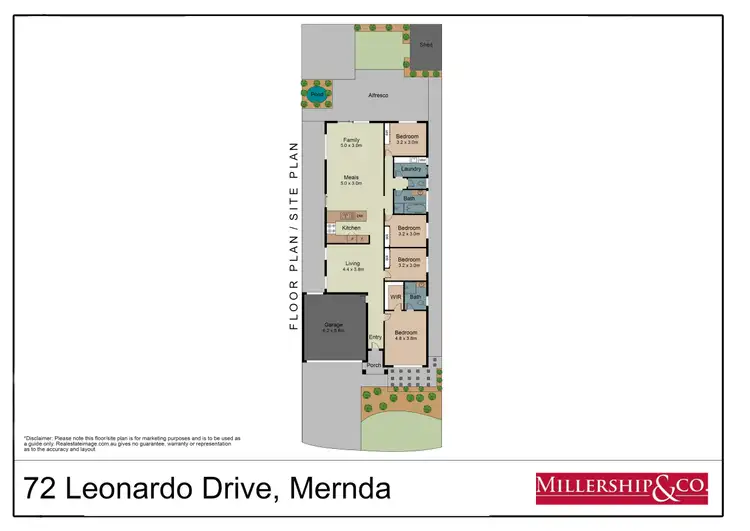 Floorplan of Homely house listing, 72 Leonardo Drive, Mernda VIC 3754