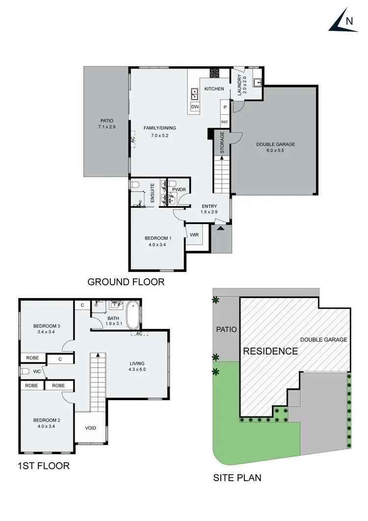 Floorplan of Homely townhouse listing, 1/14 Darcy Street, Mornington VIC 3931