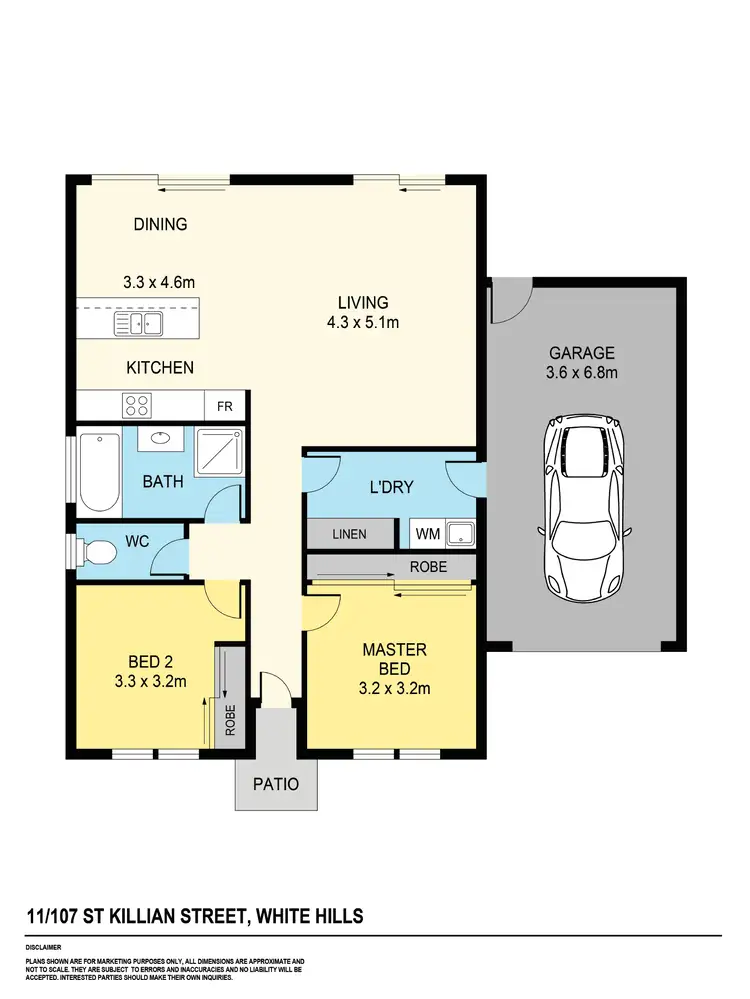 Floorplan of Homely house listing, 11/107 St Killian Street, White Hills VIC 3550