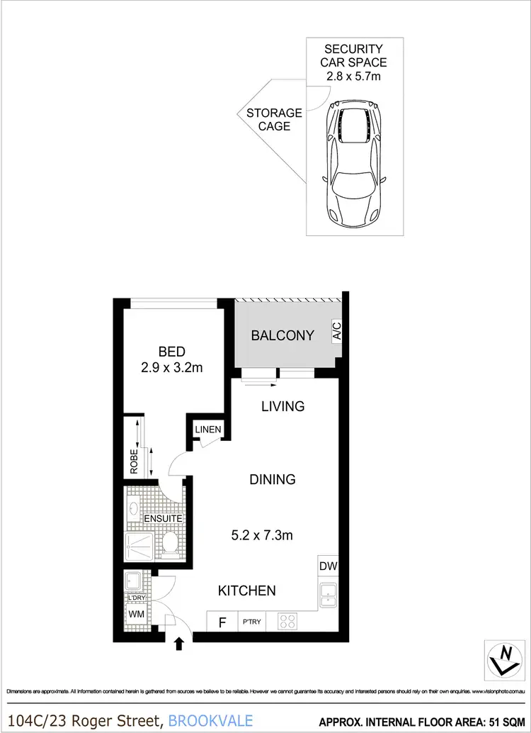 Floorplan of Homely unit listing, 104C/23 Roger Street, Brookvale NSW 2100