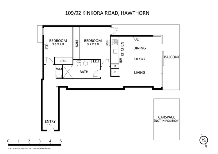 Floorplan of Homely apartment listing, 109/92 Kinkora Road, Hawthorn VIC 3122