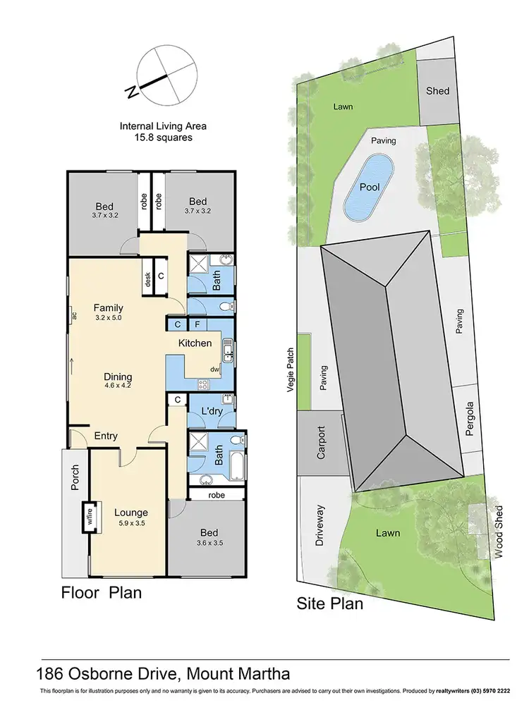Floorplan of Homely house listing, 186 Osborne Drive, Mount Martha VIC 3934