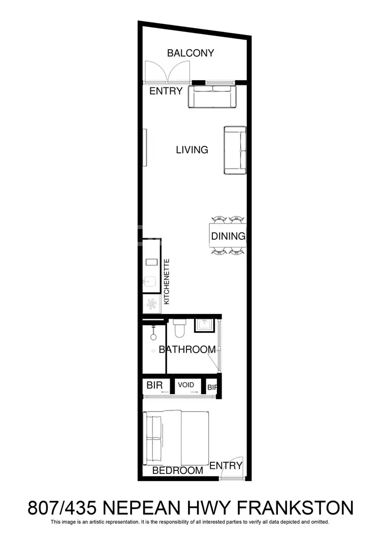 Floorplan of Homely apartment listing, 807/435 Nepean Highway, Frankston VIC 3199