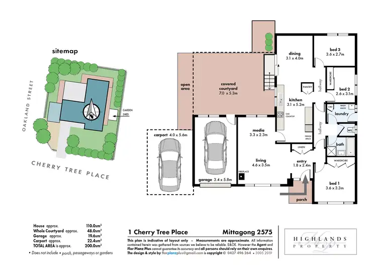 Floorplan of Homely house listing, 1 Cherry Tree Place, Mittagong NSW 2575