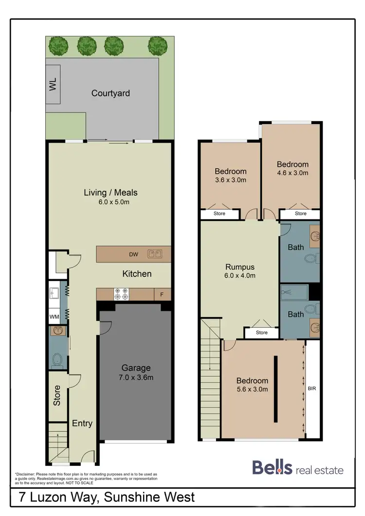 Floorplan of Homely townhouse listing, 7 Luzon Way, Sunshine West VIC 3020