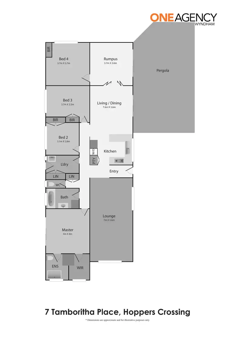 Floorplan of Homely house listing, 7 Tamboritha Place, Hoppers Crossing VIC 3029
