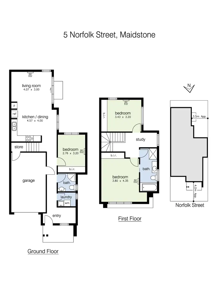 Floorplan of Homely townhouse listing, 5 Norfolk Street, Maidstone VIC 3012
