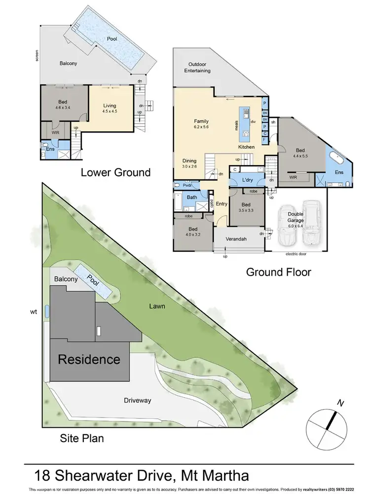 Floorplan of Homely house listing, 18 Shearwater Drive, Mount Martha VIC 3934