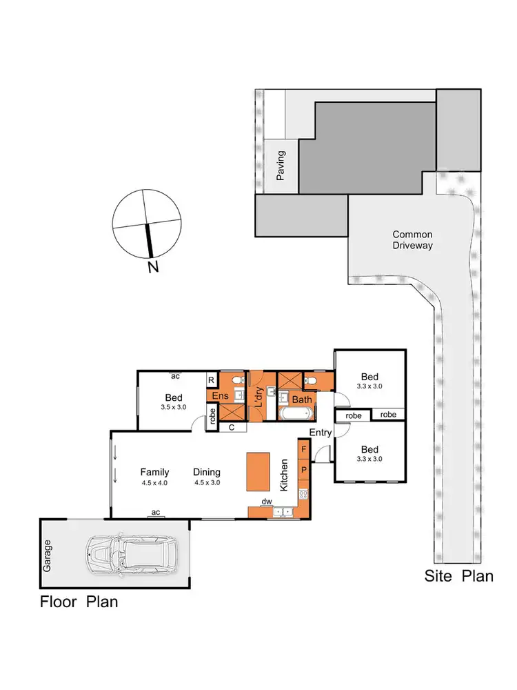 Floorplan of Homely townhouse listing, 3/1 Ligar Street, Dromana VIC 3936