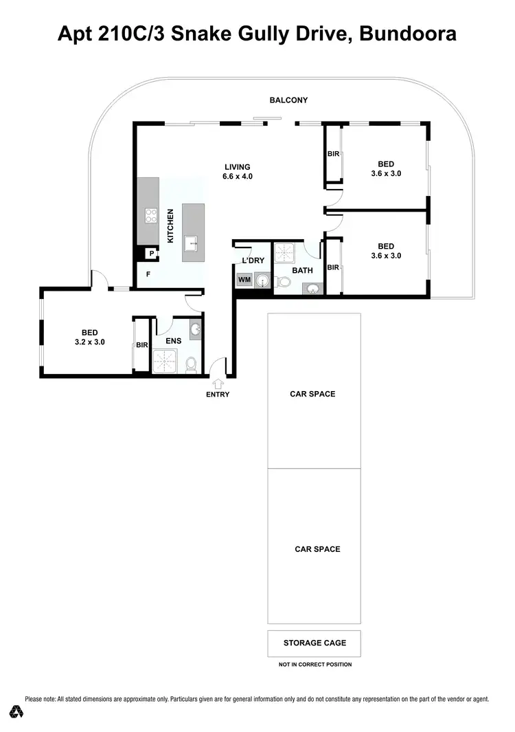 Floorplan of Homely apartment listing, 210C/3 Snake Gully, Bundoora VIC 3083